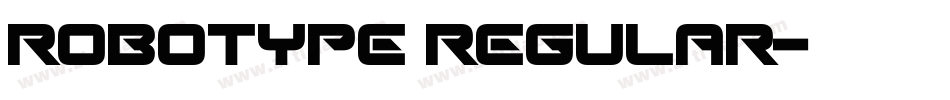 RoboType Regular字体转换